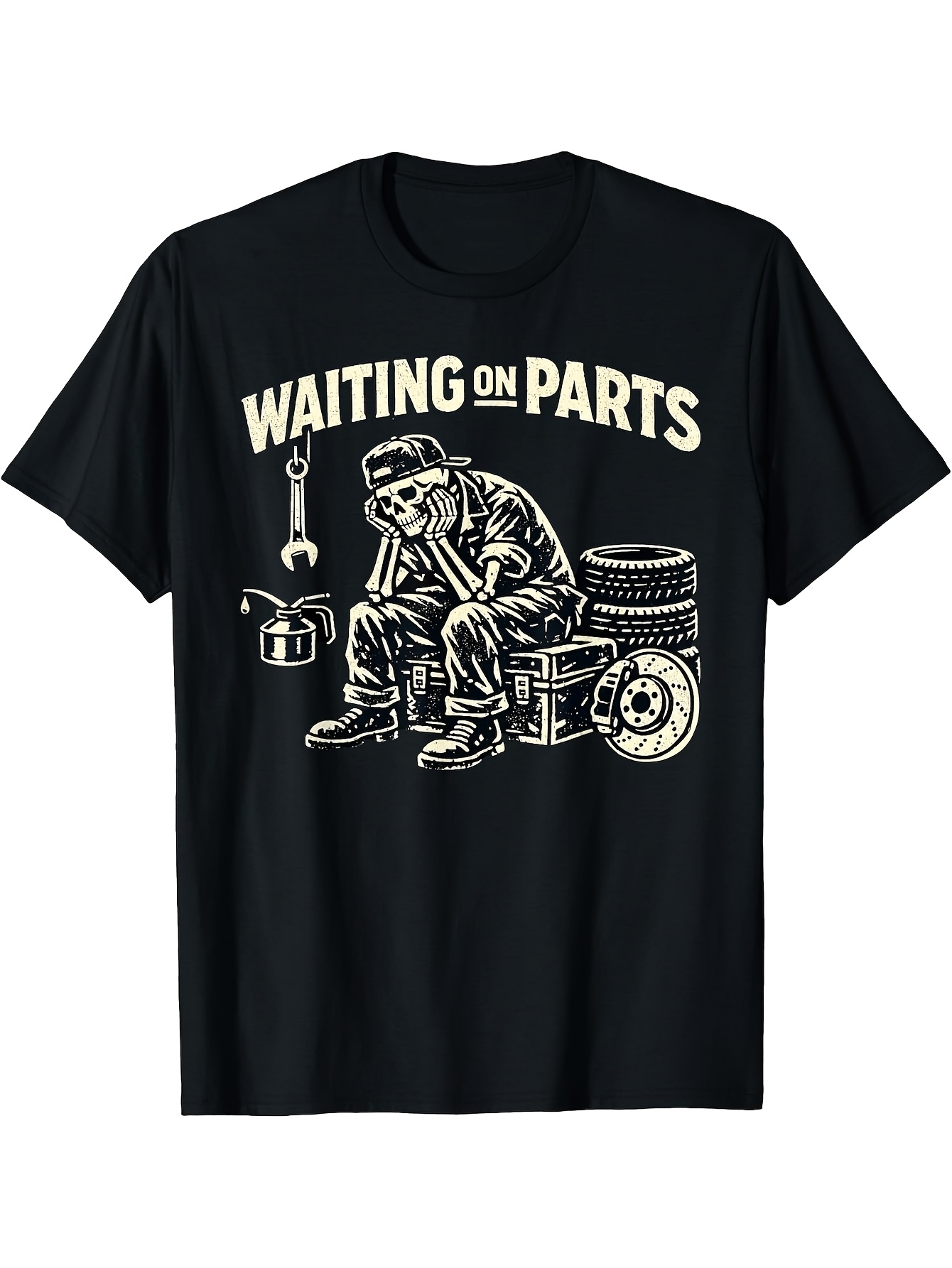 Auto Repair Shop Design - Waiting for Parts Fun Mechanic Skull