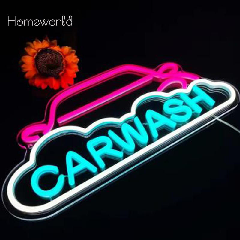 Car Wash LED Neon Lights sign  - Auto Repair Shop Design 评论和价格
